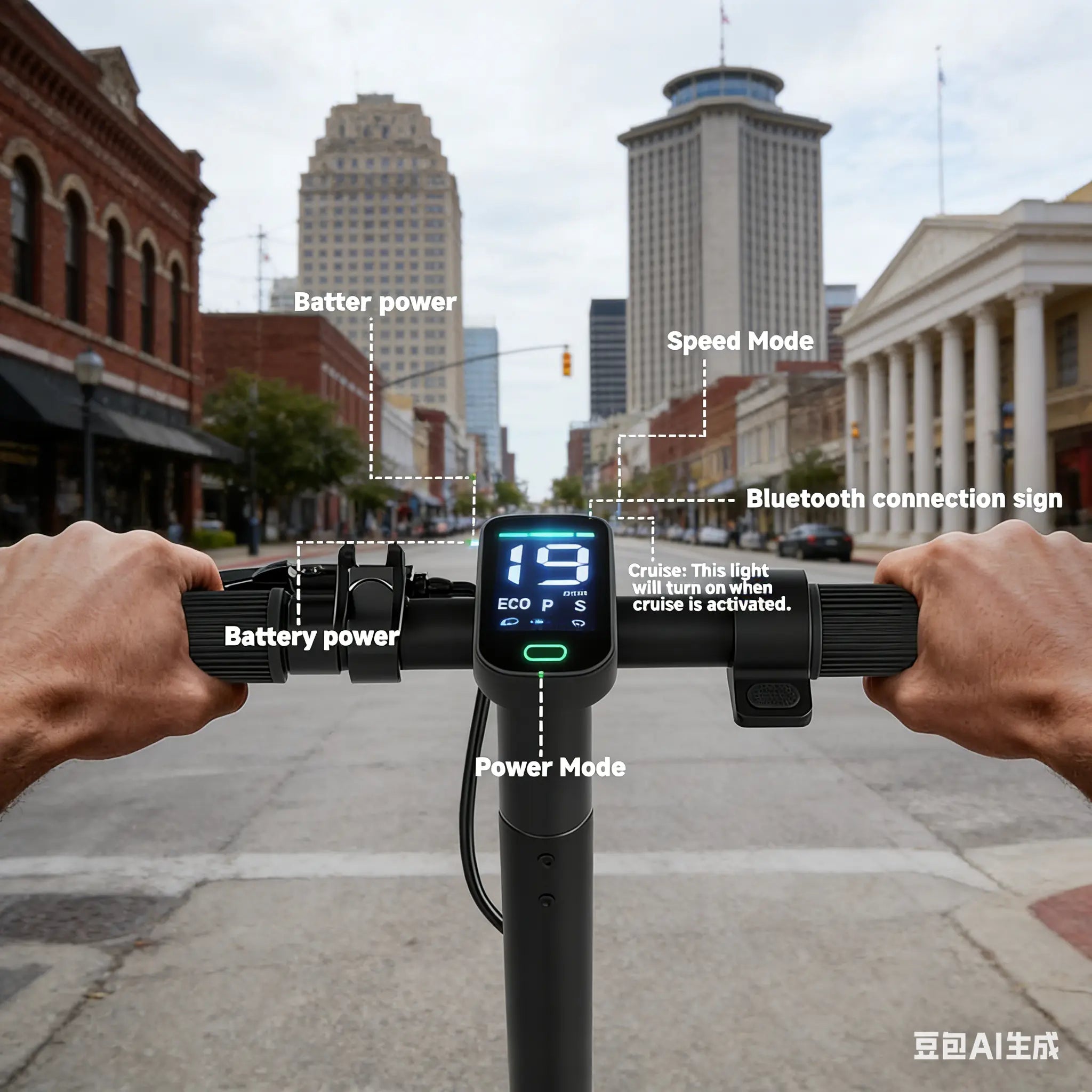 A Sleek Portable Electric Scooter | 350W High Performance Motor, 19MPH Smooth Ride, 8.5" Durable Solid Tires, App Control & Double Safety Braking