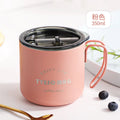 Nordic Style Metal Coffee Cup with Lid Office Workers Portable Coffe Milk Breakfast TYESO Mug Tazze Colazione Caneca Criativa