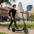 A Sleek Portable Electric Scooter | 350W High Performance Motor, 19MPH Smooth Ride, 8.5" Durable Solid Tires, App Control & Double Safety Braking