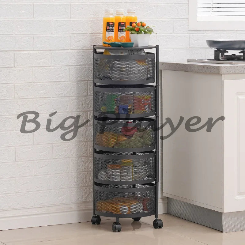 Kitchen Cast Iron Multi-Layer Storage Rack Kitchen Storage Vegetable Rack Storage Rack