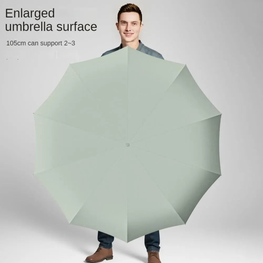 Green Foldable Rainproof Automatic Umbrella, 1 Count Compact Ring-Buckle Windproof Reinforced Pocket Umbrella for Women, Durable Sun-Protection UV Umbrella, Suitable for Rainy Days and Outdoor Use, Wind Resistant Umbrella, Portable Folding Umbrella