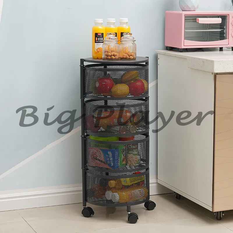 Kitchen Cast Iron Multi-Layer Storage Rack Kitchen Storage Vegetable Rack Storage Rack