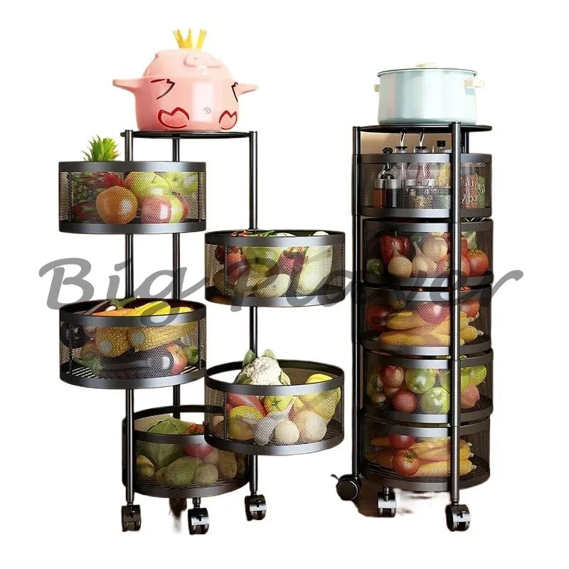 Kitchen Cast Iron Multi-Layer Storage Rack Kitchen Storage Vegetable Rack Storage Rack